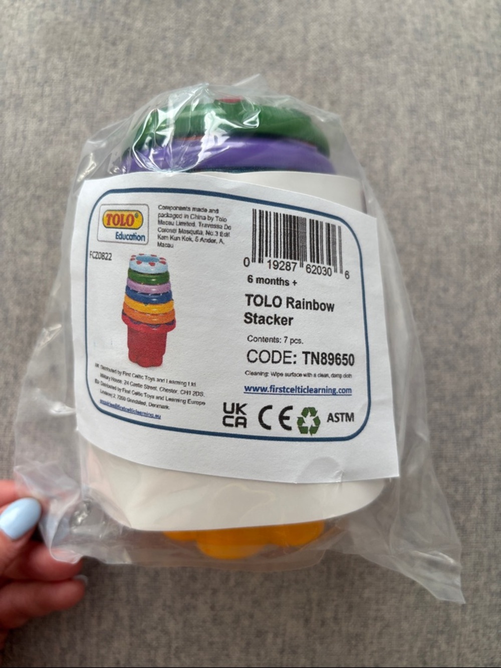 TOLO Rainbow Stacker - Multicolor Kids Learning Toy